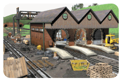 Workshop Station: This is where my friends the trains can get repaired